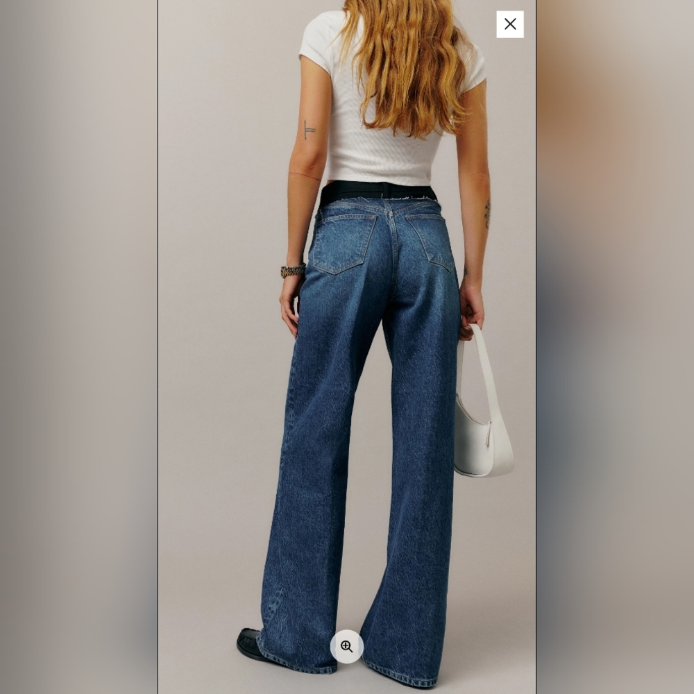 Reformation Cary Tailored High Rise Slouchy Wide Leg Jeans Size 31 - Picture 3 of 17
